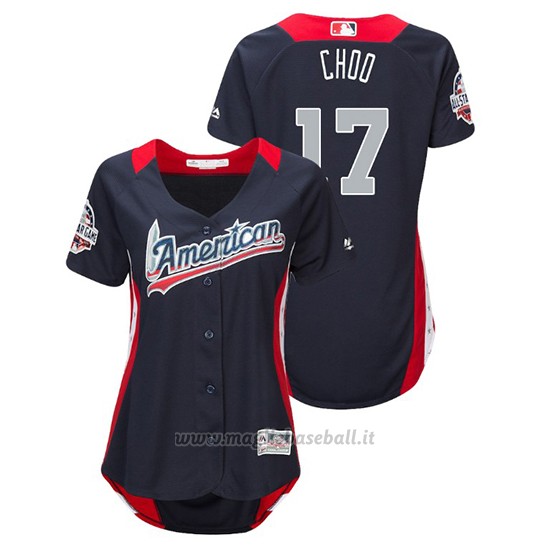 Maglia Baseball Donna All Star Game Majestic Shin Soo Choo 2018 1ªRun Derby American League Blu